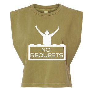 No Requests DJ Cool DJ Gear Music DJ S Deejay Garment-Dyed Women's Muscle Tee