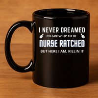Nurse Ratched Funny Nursing Movie Character 11oz C Handle Ceramic Mug
