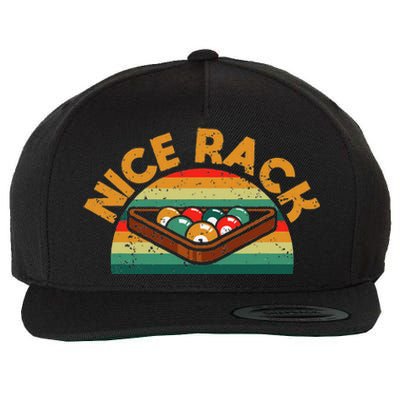 Nice Rack Funny Billiards Player Vintage Pool Balls Billiard Wool Snapback Cap