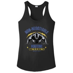 Nonnegotiable Routine Fitness Tees With Sayingsgym Tees Premium Ladies PosiCharge Competitor Racerback Tank