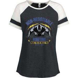 Nonnegotiable Routine Fitness Tees With Sayingsgym Tees Premium Enza Ladies Jersey Colorblock Tee