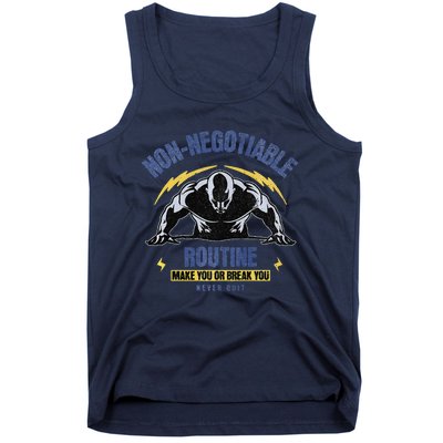 Nonnegotiable Routine Fitness Tees With Sayingsgym Tees Premium Tank Top