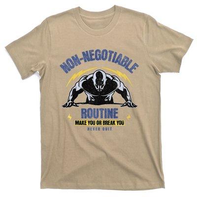 Nonnegotiable Routine Fitness Tees With Sayingsgym Tees Premium T-Shirt