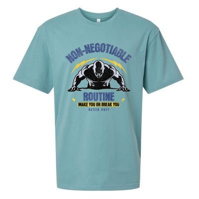 Nonnegotiable Routine Fitness Tees With Sayingsgym Tees Premium Sueded Cloud Jersey T-Shirt