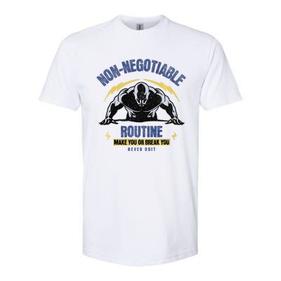 Nonnegotiable Routine Fitness Tees With Sayingsgym Tees Premium Softstyle® CVC T-Shirt