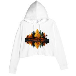 Nature Reflection Forest Trees Outdoor Wildlife Crop Fleece Hoodie