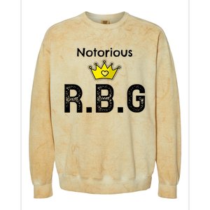 Notorious Rbg Feminism Equal Rights Power Cool Gift Colorblast Crewneck Sweatshirt