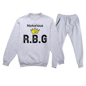 Notorious Rbg Feminism Equal Rights Power Cool Gift Premium Crewneck Sweatsuit Set