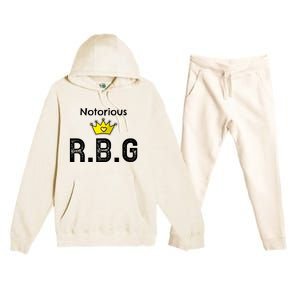 Notorious Rbg Feminism Equal Rights Power Cool Gift Premium Hooded Sweatsuit Set