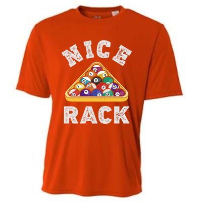 Nice Rack Funny Billiards Player Vintage Pool Triangle Balls Cute Gift Cooling Performance Crew T-Shirt