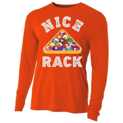 Nice Rack Funny Billiards Player Vintage Pool Triangle Balls Cute Gift Cooling Performance Long Sleeve Crew