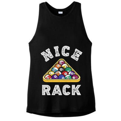 Nice Rack Funny Billiards Player Vintage Pool Triangle Balls Cute Gift Ladies PosiCharge Tri-Blend Wicking Tank
