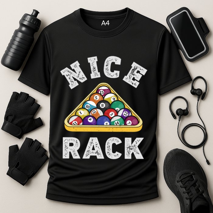 Nice Rack Funny Billiards Player Vintage Pool Triangle Balls Cute Gift Performance Shirt