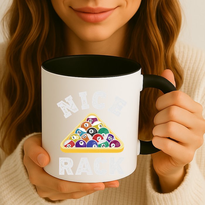 Nice Rack Funny Billiards Player Vintage Pool Triangle Balls Cute Gift Mug