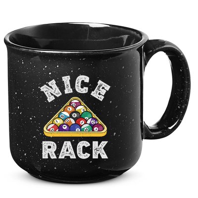 Nice Rack Funny Billiards Player Vintage Pool Triangle Balls Cute Gift 15oz Campfire Ceramic Mug