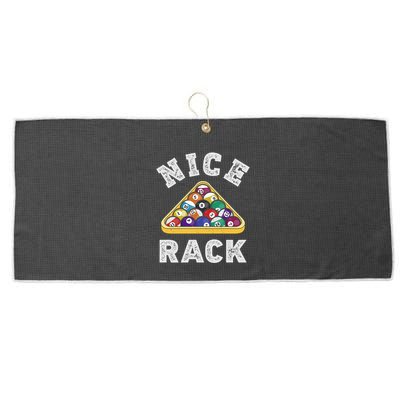 Nice Rack Funny Billiards Player Vintage Pool Triangle Balls Cute Gift Large Microfiber Waffle Golf Towel