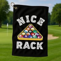 Nice Rack Funny Billiards Player Vintage Pool Triangle Balls Cute Gift Golf Towel