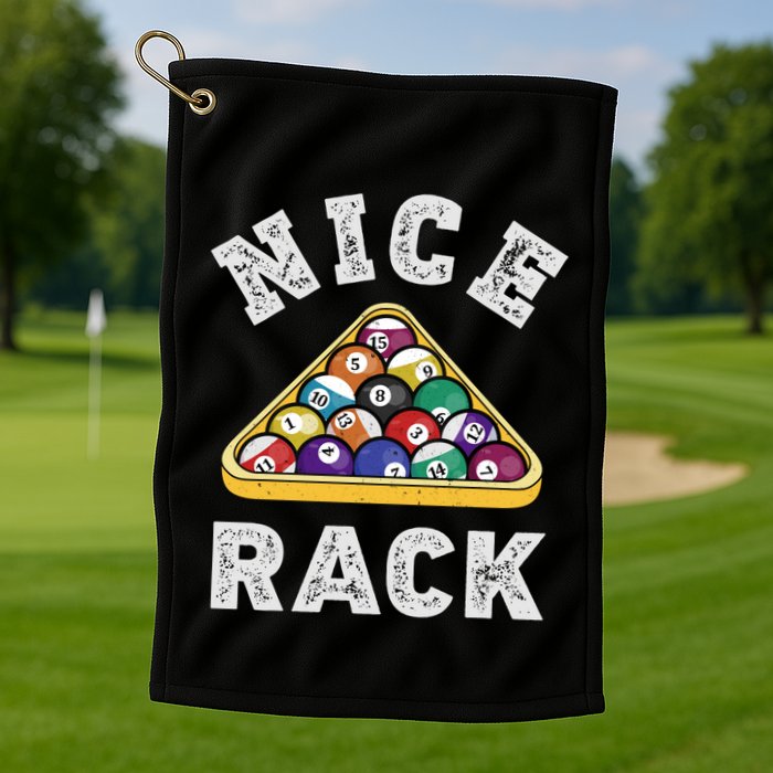 Nice Rack Funny Billiards Player Vintage Pool Triangle Balls Cute Gift Golf Towel