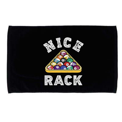 Nice Rack Funny Billiards Player Vintage Pool Triangle Balls Cute Gift Microfiber Hand Towel