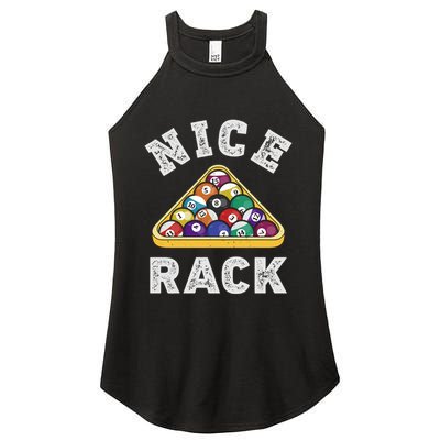 Nice Rack Funny Billiards Player Vintage Pool Triangle Balls Cute Gift Women's Perfect Tri Rocker Tank