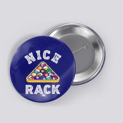 Nice Rack Funny Billiards Player Vintage Pool Triangle Balls Cute Gift Button