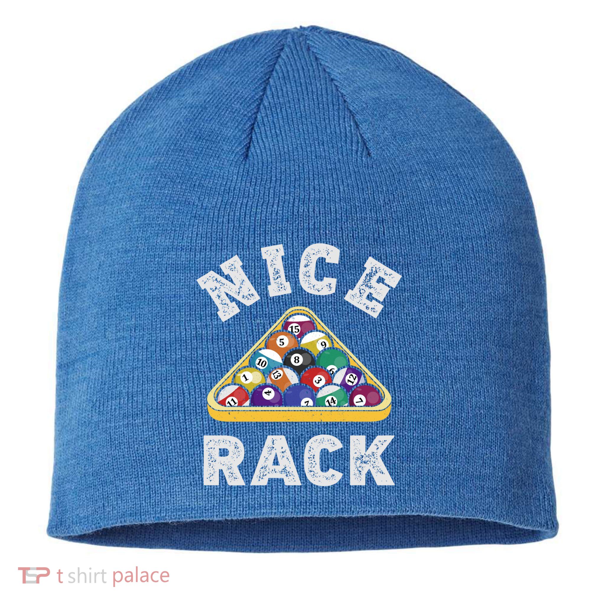 Nice Rack Funny Billiards Player Vintage Pool Triangle Balls Cute Gift Sustainable Beanie