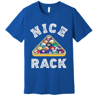 Nice Rack Funny Billiards Player Vintage Pool Triangle Balls Cute Gift Premium T-Shirt