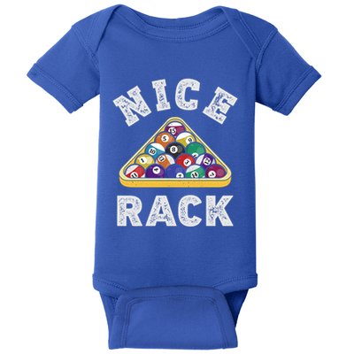 Nice Rack Funny Billiards Player Vintage Pool Triangle Balls Cute Gift Baby Bodysuit