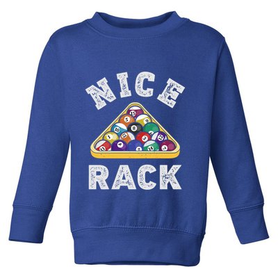 Nice Rack Funny Billiards Player Vintage Pool Triangle Balls Cute Gift Toddler Sweatshirt
