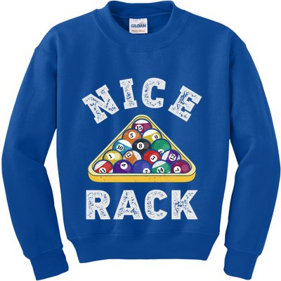 Nice Rack Funny Billiards Player Vintage Pool Triangle Balls Cute Gift Kids Sweatshirt