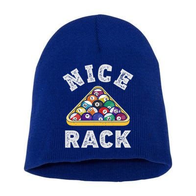 Nice Rack Funny Billiards Player Vintage Pool Triangle Balls Cute Gift Short Acrylic Beanie