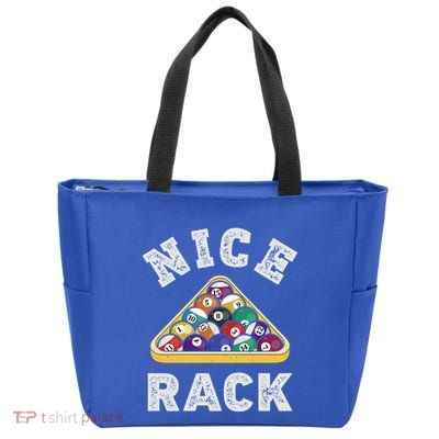 Nice Rack Funny Billiards Player Vintage Pool Triangle Balls Cute Gift Zip Tote Bag