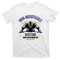 Nonnegotiable Routine Fitness With Sayings Gym Tees T-Shirt