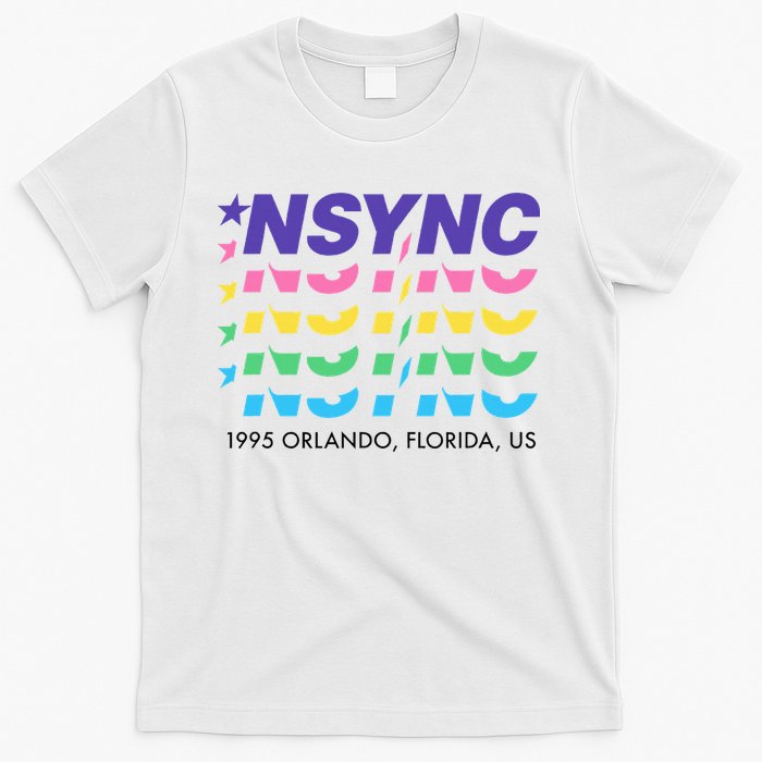 N.S.Y.N.C Retro Falling Wavy Logo T-Shirt