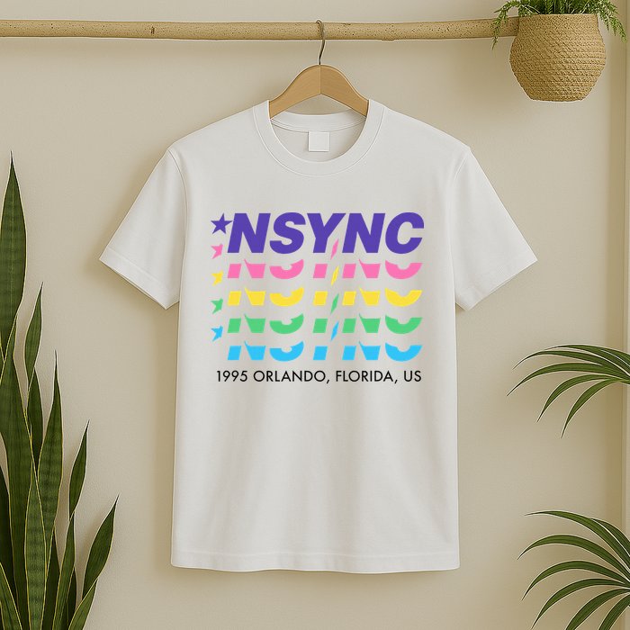 N.S.Y.N.C Retro Falling Wavy Logo T-Shirt