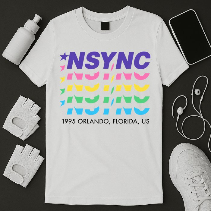 N.S.Y.N.C Retro Falling Wavy Logo T-Shirt