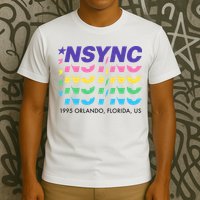 N.S.Y.N.C Retro Falling Wavy Logo T-Shirt
