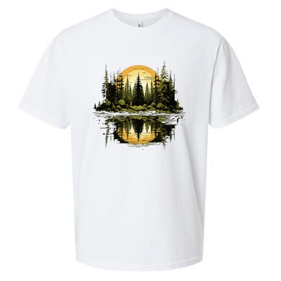 Nature Reflection Forest Trees Outdoor Wildlife Sueded Cloud Jersey T-Shirt