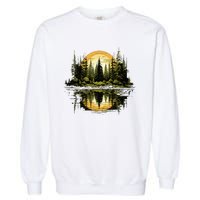 Nature Reflection Forest Trees Outdoor Wildlife Garment-Dyed Sweatshirt