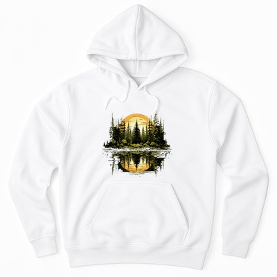 Nature Reflection Forest Trees Outdoor Wildlife Hoodie