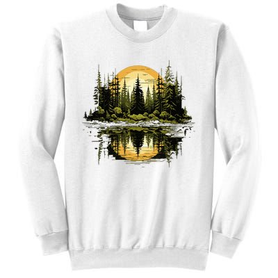 Nature Reflection Forest Trees Outdoor Wildlife Sweatshirt