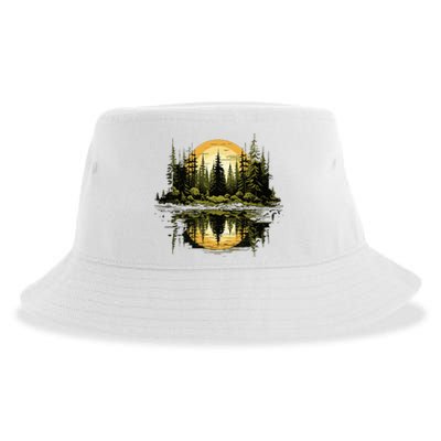 Nature Reflection Forest Trees Outdoor Wildlife Sustainable Bucket Hat