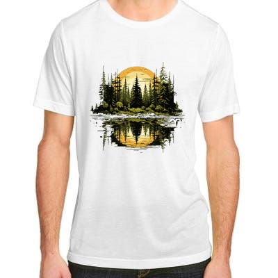 Nature Reflection Forest Trees Outdoor Wildlife Adult ChromaSoft Performance T-Shirt