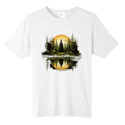 Nature Reflection Forest Trees Outdoor Wildlife Tall Fusion ChromaSoft Performance T-Shirt