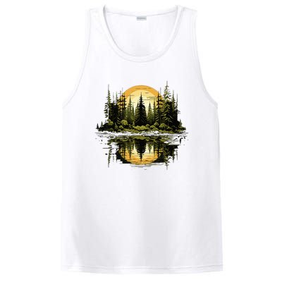 Nature Reflection Forest Trees Outdoor Wildlife PosiCharge Competitor Tank