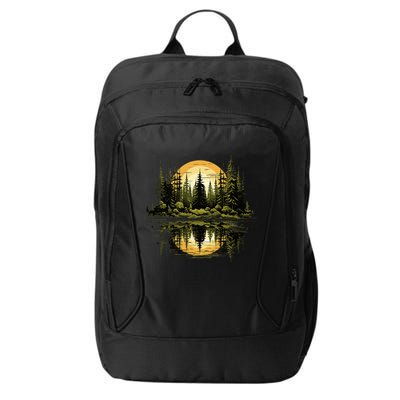 Nature Reflection Forest Trees Outdoor Wildlife City Backpack