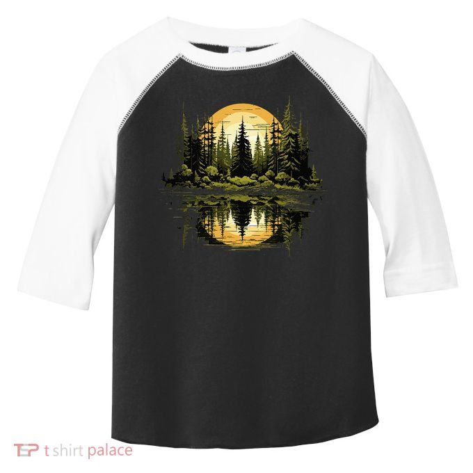 Nature Reflection Forest Trees Outdoor Wildlife Toddler Fine Jersey T-Shirt