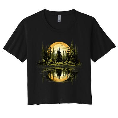 Nature Reflection Forest Trees Outdoor Wildlife Crop Top
