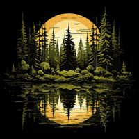 Nature Reflection Forest Trees Outdoor Wildlife Zip Tote Bag