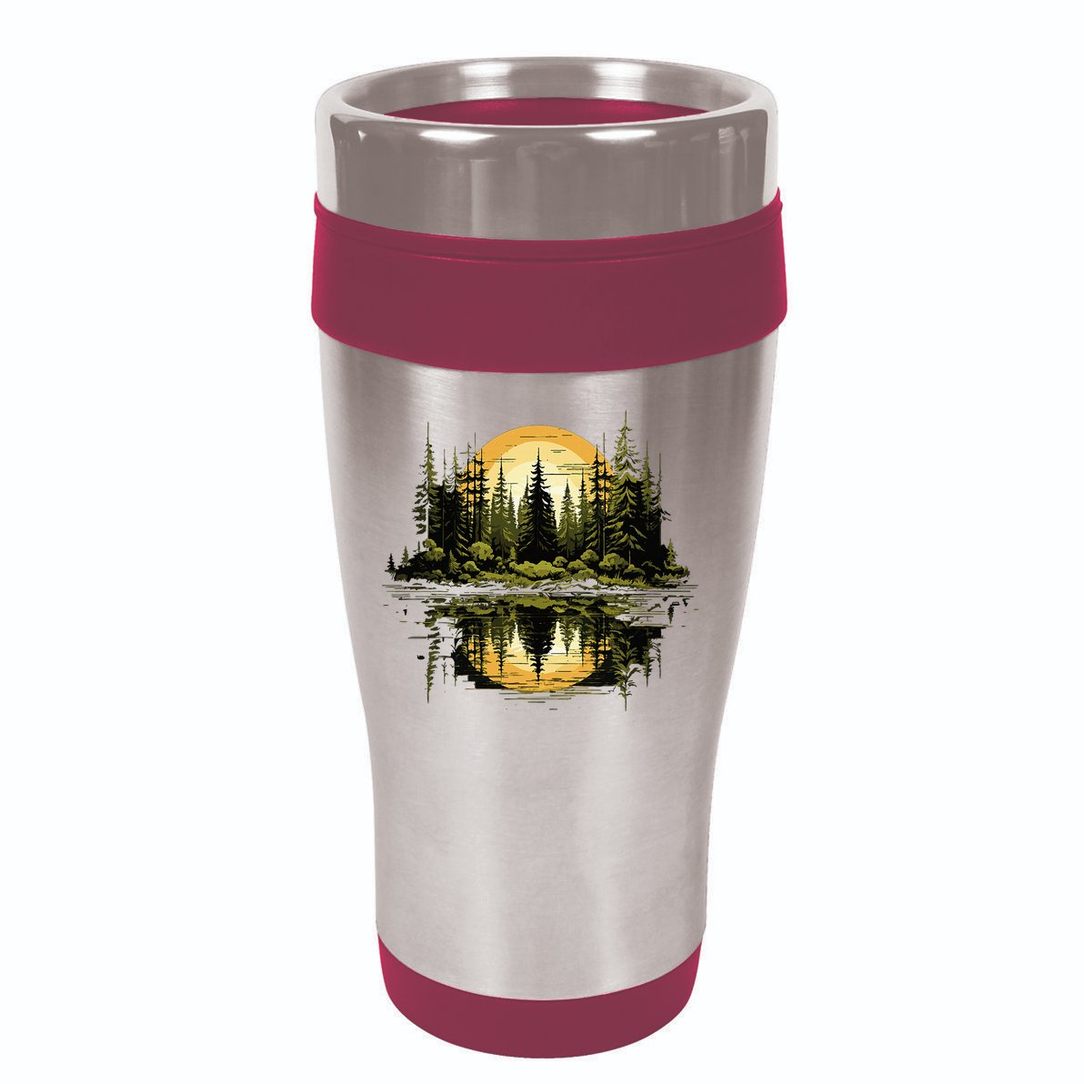 Nature Reflection Forest Trees Outdoor Wildlife 16oz Travel Tumbler